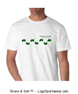 Adult Walk-about t-shirt in white Design Zoom