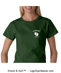 Ladies' little feet t-shirt in dark green Design Zoom